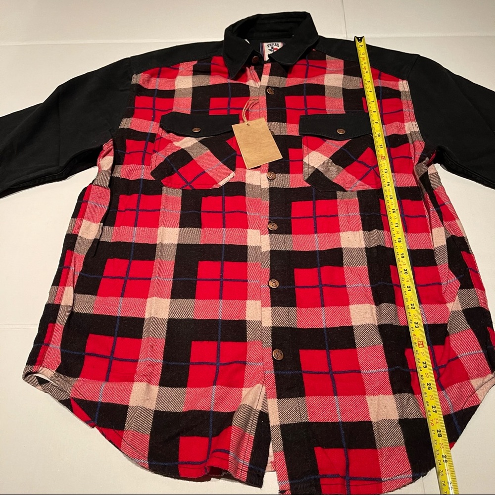 Texas style long sleeve Plaid  shirt for men M size - Picture 2 of 10